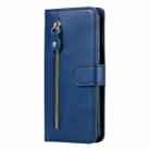 For Samsung Galaxy S25+ 5G Fashion Calf Texture Zipper Leather Phone Case(Blue) - 2