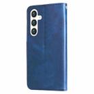 For Samsung Galaxy S25+ 5G Fashion Calf Texture Zipper Leather Phone Case(Blue) - 3