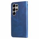For Samsung Galaxy S25 Ultra 5G Fashion Calf Texture Zipper Leather Phone Case(Blue) - 3