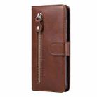 For Samsung Galaxy S25 Ultra 5G Fashion Calf Texture Zipper Leather Phone Case(Brown) - 2