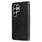 For Samsung Galaxy S25 Ultra 5G Fashion Calf Texture Zipper Leather Phone Case(Black) - 3