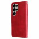 For Samsung Galaxy S25 Ultra 5G Fashion Calf Texture Zipper Leather Phone Case(Red) - 3