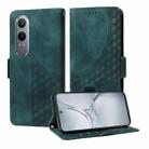 For OnePlus Nord CE4 Lite Embossed Rhombus Starry Leather Phone Case(Green) - 1