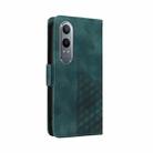 For OnePlus Nord CE4 Lite Embossed Rhombus Starry Leather Phone Case(Green) - 3