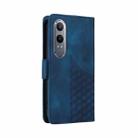 For OnePlus Nord CE4 Lite Embossed Rhombus Starry Leather Phone Case(Blue) - 3