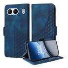 For OnePlus Nord 4 Embossed Rhombus Starry Leather Phone Case(Blue) - 1