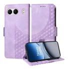 For OnePlus Nord 4 Embossed Rhombus Starry Leather Phone Case(Purple) - 1