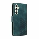 For Samsung Galaxy S24 FE 5G Embossed Rhombus Starry Leather Phone Case(Green) - 3