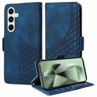 For Samsung Galaxy S24 FE 5G Embossed Rhombus Starry Leather Phone Case(Blue) - 1