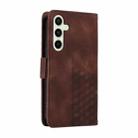 For Samsung Galaxy S24 FE 5G Embossed Rhombus Starry Leather Phone Case(Brown) - 3