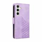 For Samsung Galaxy S24 FE 5G Embossed Rhombus Starry Leather Phone Case(Purple) - 3