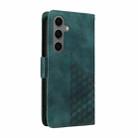 For Samsung Galaxy S25 5G Embossed Rhombus Starry Leather Phone Case(Green) - 3