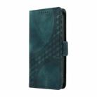 For Samsung Galaxy S25+ 5G Embossed Rhombus Starry Leather Phone Case(Green) - 2