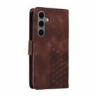 For Samsung Galaxy S25+ 5G Embossed Rhombus Starry Leather Phone Case(Brown) - 3