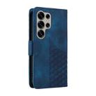 For Samsung Galaxy S25 Ultra 5G Embossed Rhombus Starry Leather Phone Case(Blue) - 3