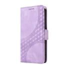 For Samsung Galaxy S25 Ultra 5G Embossed Rhombus Starry Leather Phone Case(Purple) - 2