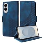 For Samsung Galaxy S25 Edge 5G Embossed Rhombus Starry Leather Phone Case(Blue) - 1