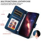 For Samsung Galaxy S25 Edge 5G Embossed Rhombus Starry Leather Phone Case(Blue) - 3