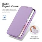 For iPhone 16e DUX DUCIS Skin X Pro Series MagSafe Ring Holder Leather Phone Case(Purple) - 3