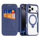 For iPhone 17 Pro Max DUX DUCIS Skin X Pro Series MagSafe Ring Holder Leather Phone Case(Blue) - 1