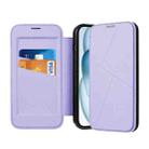 For iPhone 13 Pro Max Magnetic Armor Series RFID Card Slots Leather Phone Case(Purple) - 1