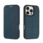 For iPhone 16 Pro Max Magnetic Armor Series RFID Card Slots Leather Phone Case(Green) - 1