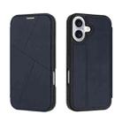 For iPhone 16 Plus Magnetic Armor Series RFID Card Slots Leather Phone Case(Blue) - 1