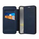 For Samsung Galaxy S24 5G Magnetic Armor Series RFID Card Slots Leather Phone Case(Blue) - 1