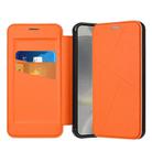 For Samsung Galaxy S25+ 5G Magnetic Armor Series RFID Card Slots Leather Phone Case(Orange) - 1
