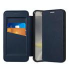 For Samsung Galaxy S25+ 5G Magnetic Armor Series RFID Card Slots Leather Phone Case(Blue) - 1