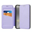 For Samsung Galaxy S25+ 5G Magnetic Armor Series RFID Card Slots Leather Phone Case(Purple) - 1