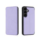 For Samsung Galaxy S25+ 5G Magnetic Armor Series RFID Card Slots Leather Phone Case(Purple) - 2