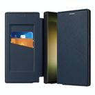 For Samsung Galaxy S25 Ultra 5G Magnetic Armor Series RFID Card Slots Leather Phone Case(Blue) - 1