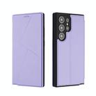 For Samsung Galaxy S25 Ultra 5G Magnetic Armor Series RFID Card Slots Leather Phone Case(Purple) - 2