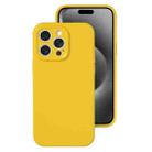 For iPhone 15 Pro Max Precise Hole Liquid Silicone Jelly Color Full Coverage Phone Case(Sunflower Color) - 1