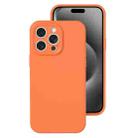 For iPhone 15 Pro Max Precise Hole Liquid Silicone Jelly Color Full Coverage Phone Case(Sugar Orange Color) - 1