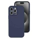 For iPhone 15 Pro Max Precise Hole Liquid Silicone Jelly Color Full Coverage Phone Case(Midnight Blue) - 1