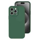 For iPhone 15 Pro Precise Hole Liquid Silicone Jelly Color Full Coverage Phone Case(Moss Green) - 1