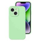 For iPhone 14 Plus Precise Hole Liquid Silicone Jelly Color Full Coverage Phone Case(Mint Green) - 1