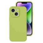 For iPhone 14 Plus Precise Hole Liquid Silicone Jelly Color Full Coverage Phone Case(Willow Green) - 1