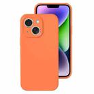 For iPhone 14 Plus Precise Hole Liquid Silicone Jelly Color Full Coverage Phone Case(Sugar Orange Color) - 1