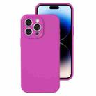 For iPhone 14 Pro Precise Hole Liquid Silicone Jelly Color Full Coverage Phone Case(Dragon Fruit Color) - 1