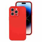 For iPhone 14 Pro Precise Hole Liquid Silicone Jelly Color Full Coverage Phone Case(The Chinese Red) - 1