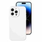 For iPhone 14 Pro Max Precise Hole Liquid Silicone Jelly Color Full Coverage Phone Case(White) - 1