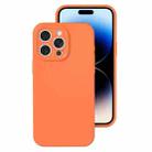 For iPhone 14 Pro Max Precise Hole Liquid Silicone Jelly Color Full Coverage Phone Case(Sugar Orange Color) - 1