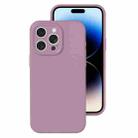 For iPhone 14 Pro Max Precise Hole Liquid Silicone Jelly Color Full Coverage Phone Case(Blackcurrant Color) - 1