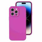 For iPhone 14 Pro Max Precise Hole Liquid Silicone Jelly Color Full Coverage Phone Case(Dragon Fruit Color) - 1