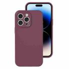 For iPhone 14 Pro Max Precise Hole Liquid Silicone Jelly Color Full Coverage Phone Case(Plum Colored) - 1