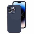 For iPhone 14 Pro Max Precise Hole Liquid Silicone Jelly Color Full Coverage Phone Case(Midnight Blue) - 1