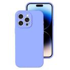 For iPhone 14 Pro Max Precise Hole Liquid Silicone Jelly Color Full Coverage Phone Case(Light Purple) - 1